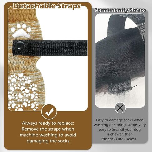 EXPAWLORER Anti Slip Dog Socks to Prevent Licking Paws, Dog Shoes for Hot Pavement, Dog Booties for Small Medium Large Senior Dogs, Traction Control Dog Boots & Paw Protectors for Hardwood Floors in Saudi Arabia