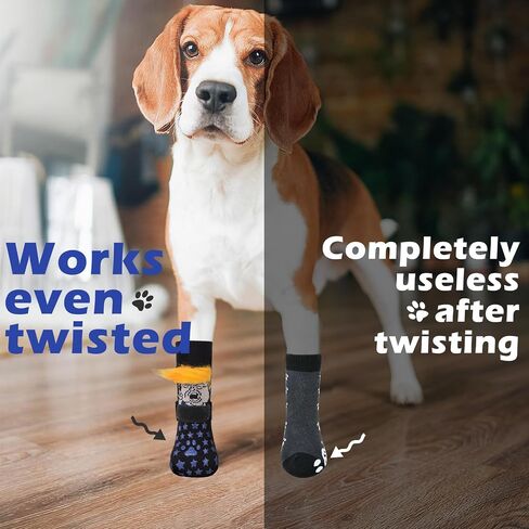 EXPAWLORER Anti Slip Dog Socks to Prevent Licking Paws, Dog Shoes for Hot Pavement, Dog Booties for Small Medium Large Senior Dogs, Traction Control Dog Boots & Paw Protectors for Hardwood Floors in Saudi Arabia