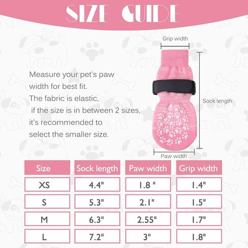 EXPAWLORER Anti Slip Dog Socks to Prevent Licking Paws, Dog Shoes for Hot Pavement, Dog Booties for Small Medium Large Senior Dogs, Traction Control Boots & Paw Protectors for Hardwood Floors in Saudi Arabia