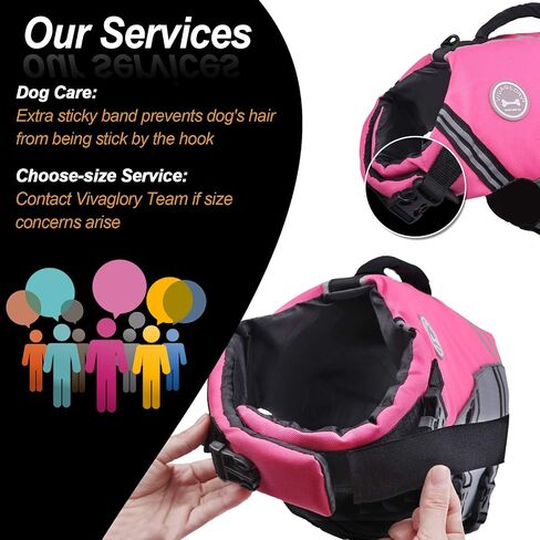 VIVAGLORY Sports Style Dog Life Jacket with Extra Flotation, Adjustable & Durable Swim Life Vest with Secure Fastening System for Large Dogs, Floral in Saudi Arabia
