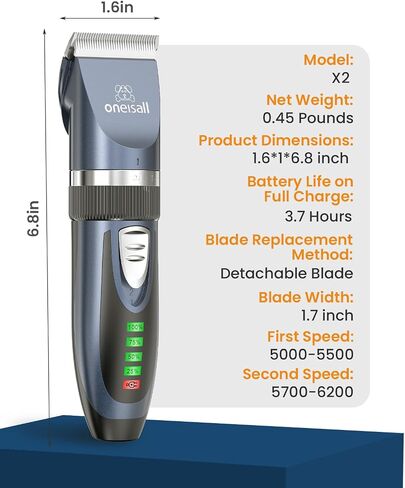oneisall Quiet Cat Clippers for Matted Hair & Long Hair, Cat Shaver in Kuwait