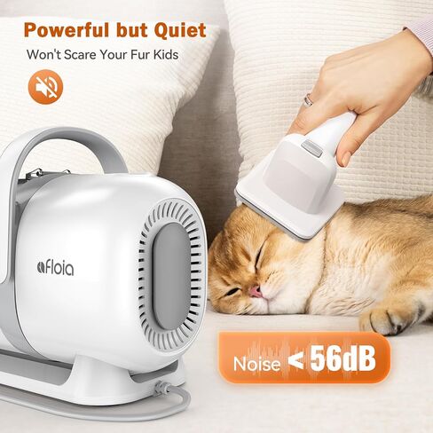 Afloia Dog Grooming Kit, Pet Grooming Vacuum & Dog Clippers Nail Trimmer Grinder & Dog Brush for Shedding with 6 Pet Grooming Tools, Low Noise Dog Hair Remover Pet Grooming Supplies for Dog Cat in Saudi Arabia