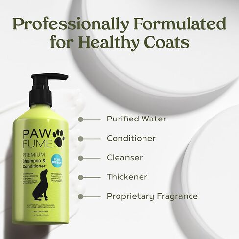 Pawfume Dog Shampoo and Conditioner – Hypoallergenic Dog Shampoo for Smelly Dogs – Best Dog Shampoos & Conditioners – Probiotic Pet Shampoo for Dogs – Best Dog Shampoo for Puppies (Royal Lavender) in Saudi Arabia