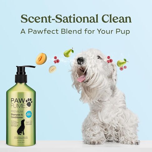 Pawfume Dog Shampoo and Conditioner – Hypoallergenic Dog Shampoo for Smelly Dogs – Best Dog Shampoos & Conditioners – Probiotic Pet Shampoo for Dogs – Best Dog Shampoo for Puppies (Royal Lavender) in Saudi Arabia