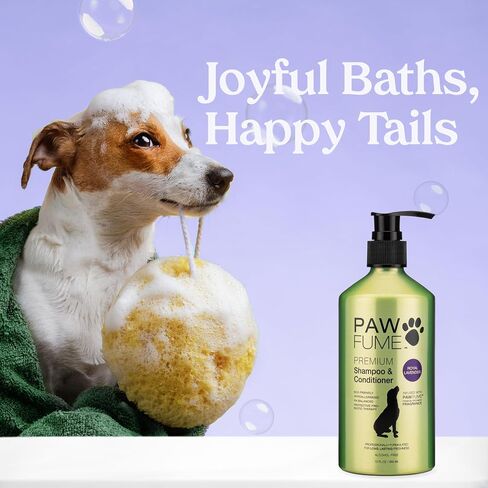 Pawfume Dog Shampoo and Conditioner – Hypoallergenic Dog Shampoo for Smelly Dogs – Best Dog Shampoos & Conditioners – Probiotic Pet Shampoo for Dogs – Best Dog Shampoo for Puppies (Royal Lavender) in Saudi Arabia
