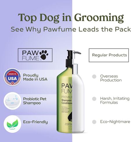 PAWFUME Skin & Coat Detangler Spray for Dogs, 1-Pack – Soothe Dry, Itchy Coats Quickly – Non-Toxic Chamomile & Oat Formula, Essential Fatty Acids & Vet-Certified – Dog Detangler Spray Dematting Care in Saudi Arabia