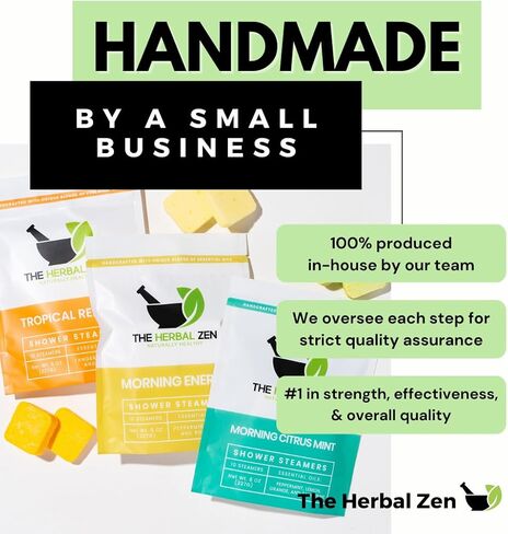 مجموعة أجهزة الاستحمام بالبخار السائبة مع الزيوت العطرية من شركة The Herbal Zen (3 عبوات تحتوي كل منها على 10 أقراص، مجموعة قيمة)، قنابل الاستحمام السائبة، هدية استرخاء للنساء والرجال، هدايا عيد الميلاد، حشو للجوارب in Kuwait