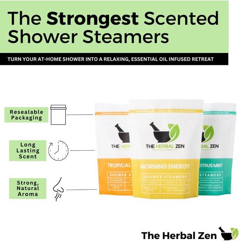 مجموعة أجهزة الاستحمام بالبخار السائبة مع الزيوت العطرية من شركة The Herbal Zen (3 عبوات تحتوي كل منها على 10 أقراص، مجموعة قيمة)، قنابل الاستحمام السائبة، هدية استرخاء للنساء والرجال، هدايا عيد الميلاد، حشو للجوارب in Kuwait