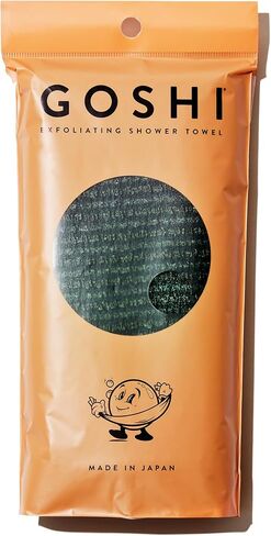 GOSHI Exfoliating Shower Towel - Rip-Resistant Exfoliating Washcloth for All Skin Types - Made in Japan in Saudi Arabia