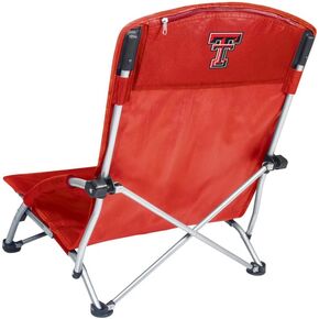 PICNIC TIME NCAA Tranquility Beach Chair with Carry Bag - Low Beach Chair for Adults - Low Lawn Chair