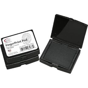 LEE Inkless Fingerprint Pad, 2.25" x 1.75", Black, 3/Pack