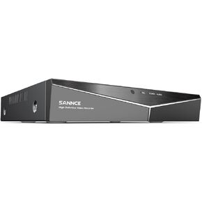 SANNCE 8-Channel 1080P Lite Wired Home Surveillance Security Camera System DVR Recorder with 1TB Hard Disk Drive, Human Detection, Standalone DVR Video Recorder CCTV Support 5-in-1 CVBS/AHD/TVI/CVI/IP