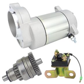 Soarider Starter & Bendix & Relay for Polaris 1985-2003 Xplorer Trail Blazer Trail Boss Scrambler Big Boss Sportsman Sport Xpress 400 350 300 250، 3085393 3084403 3083760 3083646 SM13298 SM-8 18331