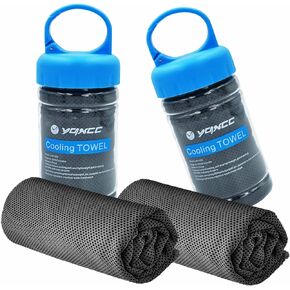 YQXCC 2 Pack Cooling Towel (47"x12") Ice Towel for Neck, Soft Breathable Chilly Towel, Microfiber Cool Towel for Yoga, Golf, Gym, Camping, Running, Workout & More Activities