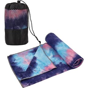 Yoga Towels, Non Slip Hot Yoga Mat Towel with Grip Dots,Super-Absorbent Soft Microfiber Yoga Blanket for Pilates, Fitness and Workout 72inch x 24inch