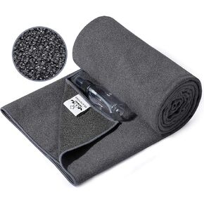Heathyoga Non-Slip Hot Yoga Towel, Stickyfiber Non Slip Yoga Mat Towel with Silicone Grip & Free Spray Bottle, Microfiber Yoga Mat Towel Non Slip for Hot Yoga, Bikram, Pilates and Fitness…