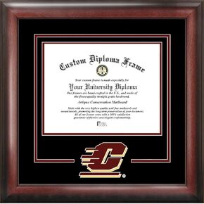 Campus Images NCAA Central Michigan Chippewas Spirit Diploma Frame 8.5 x 11 Inches Mahogany, One Size, Multi