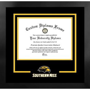 Campus Images NCAA unisex Spirit Diploma Manhattan Black Frame with Bonus Lithograph (value savings $59)