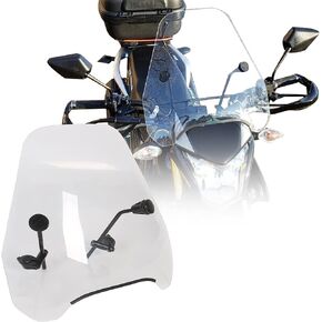 Universal Motorcycle Windshield 16 3/4" Width x15" Height Clear Large Windscreen Compatible with Harley Yamaha Honda Bikes with 7/8'' or 1'' Handle Bars