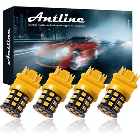 Antline 3157 3156 3057 3157A 4057 4157 LED Bulb White, Super Bright 1200 Lumens 24-SMD LED Replacement Lamp for Car Backup Reverse Brake Tail Turn Signal Daytime Running Parking Lights (Pack of 8)