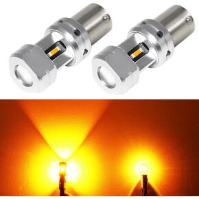 PHINLION 3600 لومن 1156 7506 مصابيح إضاءة LED كهرمانية فائقة السطوع P21W 1141 2396 7506 لمبة LED لسيارة شاحنة دراجة نارية RV أضواء وامضة، أصفر كهرماني in Kuwait