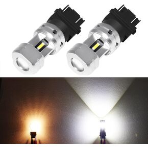 PHINLION 3600 لومن 3157 لمبة LED بيضاء 6000K فائقة السطوع 3056 3156 3057 4057 4114 لمبات LED مع استبدال جهاز العرض للأضواء العكسية وأضواء الجري النهارية DRL، حزمة من 2