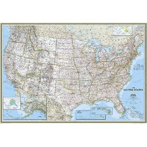National Geographic United States Wall Map - Classic (43.5 x 30.5 in) (National Geographic Reference Map) in Kuwait