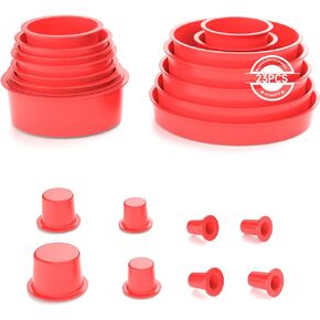 ANCEL Automotive Red Cap Plugs Kit 23 PCS Set Suitable for Smoke Leakage Testing and Various Automotive Pipeline Openings Fits for ANCEL S100, S200, S300, S1000, S2000, S3000 Automotive Smoke Machine