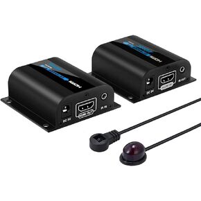 AGPtek LKV372A 60m/190ft 1080P HD HDMI Network Extender Over Single Cat6/6a/7 Ethernet Cable with IR Remote Control