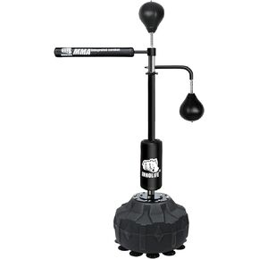 MMA Boxing Speed Trainer Punching Spinning Bar with Dual Punch Head Height Adustable from 67" - 82.6"