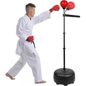 VEOCORE Freestanding Boxing Bar, Height Adjustable Boxing Spinning Bar, Boxing Speed Trainer Boxing Equipment for MMA Training, Stress Relief & Fitness - Red in Kuwait