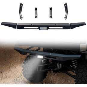 Rear Bumper with Light for Polaris Ranger XP 1000 18-24, Rear Bumper Brushguard with LED Light for 2018-2024 Polaris Ranger XP 1000 / Crew XP 1000 / Ranger 1000 / Ranger 1000 XP Accessories