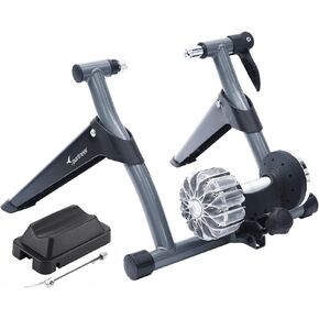 Sportneer Bike Trainer - Fluid Indoor Bike Trainer Stand for 26-29" & 700C Wheels - Riding Cycling Exercise Stationary Bicycle Stands Trainer with Quick Release Lever & Front Wheel Riser Block