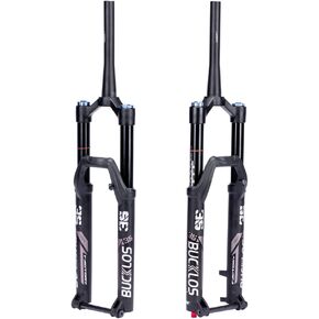 BUCKLOS MTB Air Suspension Fork 27.5 29 110 * 15mm Boost AM E-Bike Tapered, Travel 160mm 36mm Inner Tube Thru Axle Rebound Adjustment Disc Brake Front Forks, fit All Mountain eBike ect.