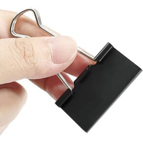 Large Binder Clips 1.6-Inch Width (80 Pack), Big Paper Clamps Clips for Office Supplies, 0.66Inch Capacity, Black