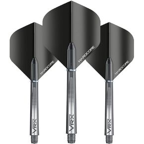 RED DRAGON Dart Flights and Shafts (Stems) Combo Set - Hardcore Flights and VRX Shafts
