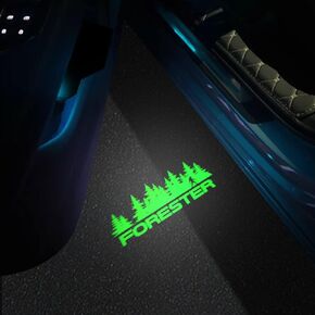 2 pcs Non-Fading LED Car Door Logo Lights Courtesy Projector Laser Welcome Light Ghost Shadow Forester Accessories Puddle lamp Compatible with Forester Outback Accessories (Blue mountains-HD)