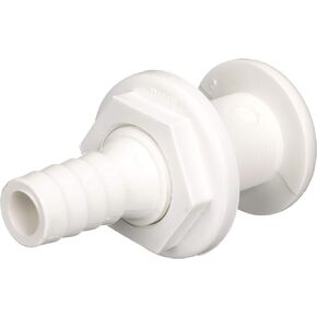attwood Unisex Adult Through-Hulls Boating Plumbing Fittings, White, One Size US