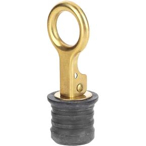 Boat Drain Plug Gorgeri Boat Bung Drain Plug Brass Rubber Snap Tight Boat Drain Plug Marine Boat Accessories for 1-1 / 4in Holes Marine Drain Plug