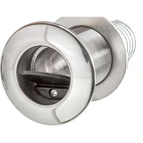 Attwood 66553-3 Boat Self-Bailing Cockpit Barbed Stainless Steel 1 ½-Inch Scupper Valve