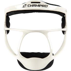 CHAMPRO Rampage Fastpitch Softball Fielder?s Ultra Lightweight Protective Face Mask, WHITE, YOUTH