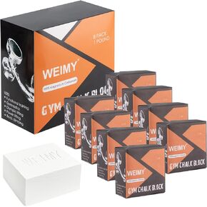 WEIMY Gym Chalk Blocks, Sport Hand Chalk for Gymnastics, Rock Climbing, Weightlifting, Power Lifting, Easy Grip, Moisture Absorbing, Magnesium Carbonate Chalk