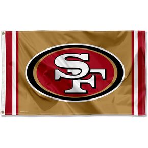 San Francisco 49ers Logo Flag Gold and Banner