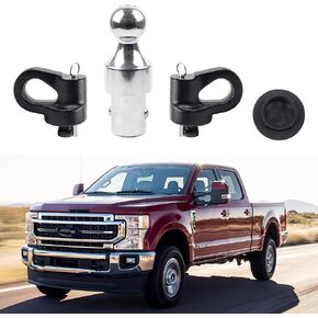 Dasbecan 60692 Gooseneck Ball Safety Chain Kit Gooseneck Hitch Kit 30K 2-5/16-Inch Compatible with F250 F350 F450 Super Duty GMC Sierra 2500 3500 HD Chevrolet Silverado 2500 3500 HD Nissan Titan XD