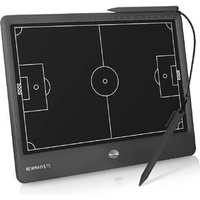 Newnaivete Electronic Football Coach Board - LCD Soccer Tactical Coaching Board with Stylus Pen for Football Coach Marker Training Writing Tablet