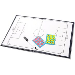 Pure Vie Soccer Coaches Tactical Board, Portable Football Magnetic Tactics Strategy Blackboard Football Coaching Clipboard - Sport Training Assistant Equipment KIt with Player Markers, Pen and Eraser