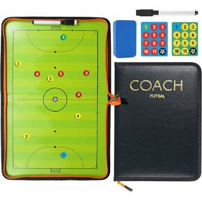 Pure Vie Soccer Coaches Tactical Board, Portable Football Magnetic Tactics Strategy Blackboard Football Coaching Clipboard - Sport Training Assistant Equipment KIt with Player Markers, Pen and Eraser in Kuwait