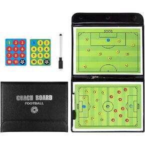 Soccer Coaching Board, Soccer Tactics Board with Magnets and Marker Pen, Magnetic Soccer Coach Board, Soccer Dry Erase Coaching Board Coaches Clipboard, Coach Training Equipment Coach Gift