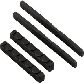 6 String Acoustic Guitar Bridge Saddle Blank & Nut Set - Premium Bone Guitar Parts, Enhanced Guitar Bridge & Saddle, Durable Acoustic Guitar Bridge Pins 2 Sets 4pcs (DJ-0910)