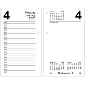 2021 Daily Desk Calendar Refill by AT-A-GLANCE, 3-1/2" x 6", Loose-Leaf, with Monthly Tabs (E717T5021)
